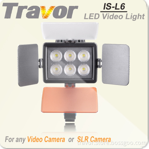with 6 PCS LED Professional Is-L6 LED Video Light